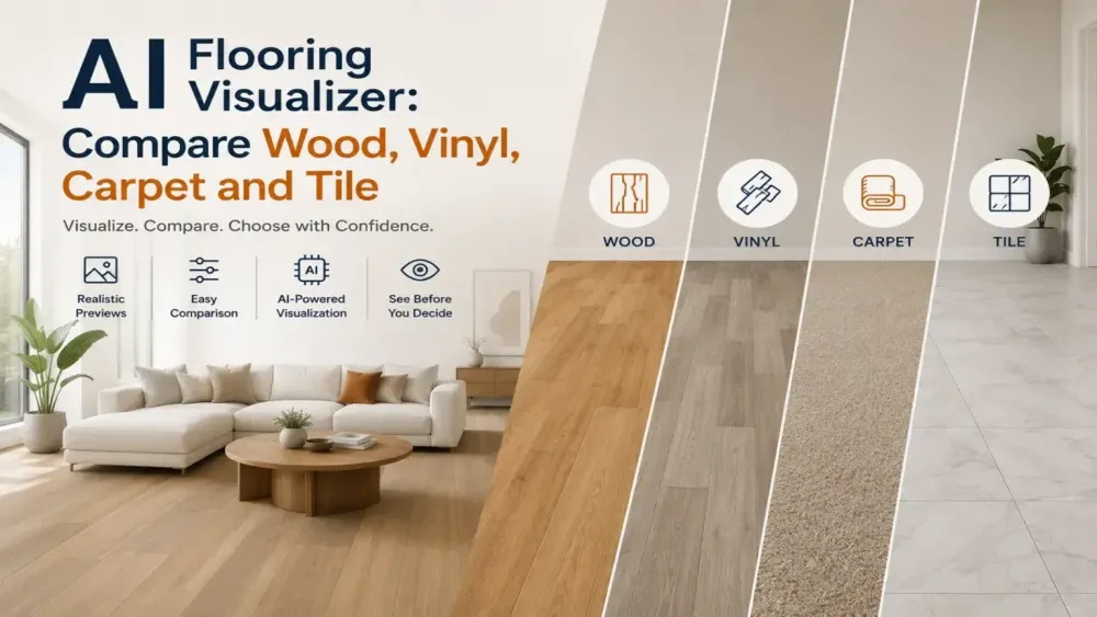 Ai Flooring Visualizer: Sammenlign træ, vinyl, tæpper og fliser